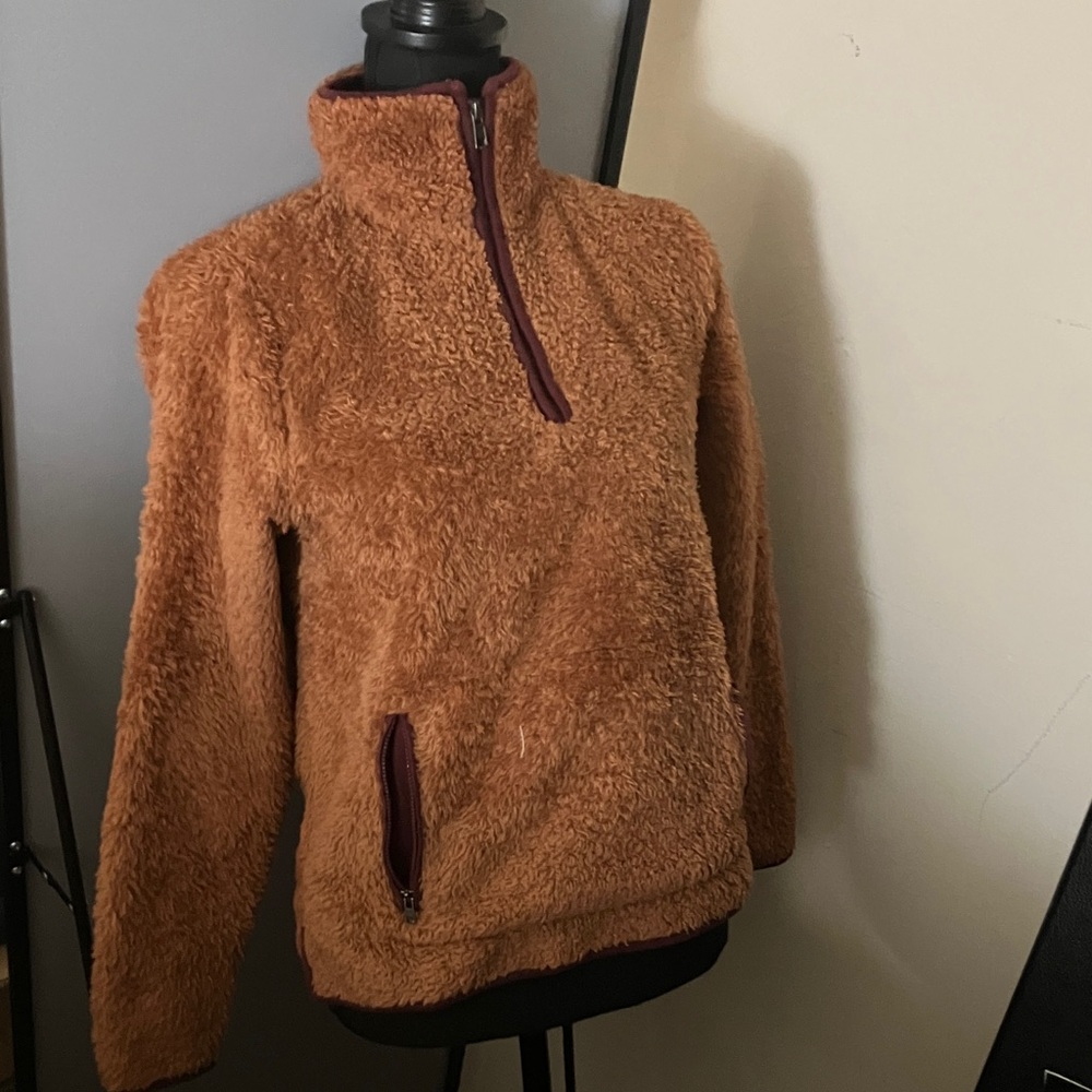 Cozy Brown Fleece Sweater